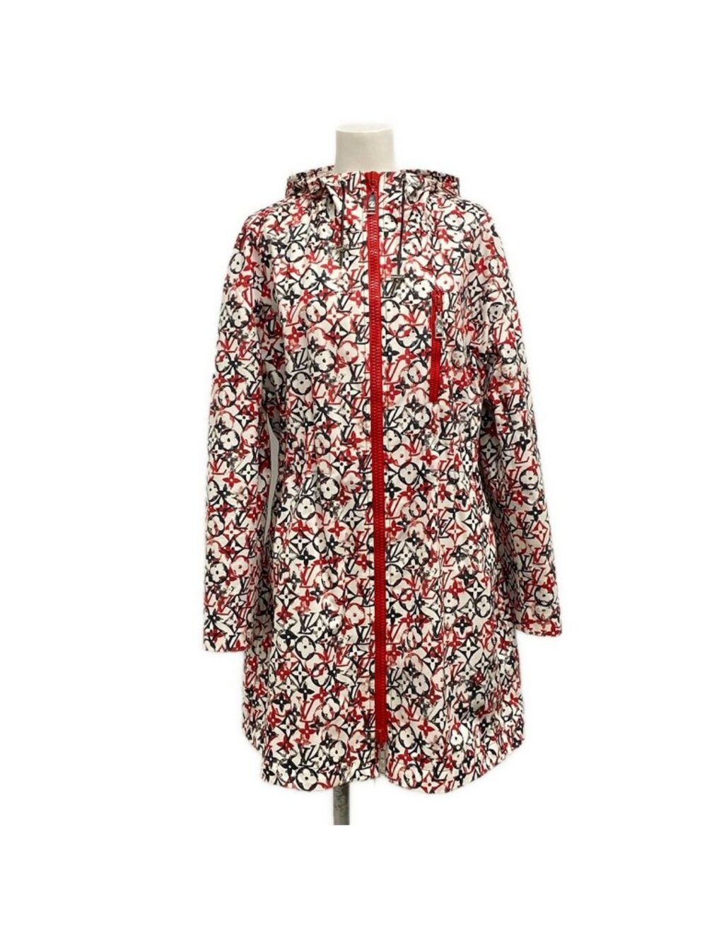 Louis Vuitton Coat S Feco 19 Fqr White Red Black Long Sleeve Monogram Spring 36